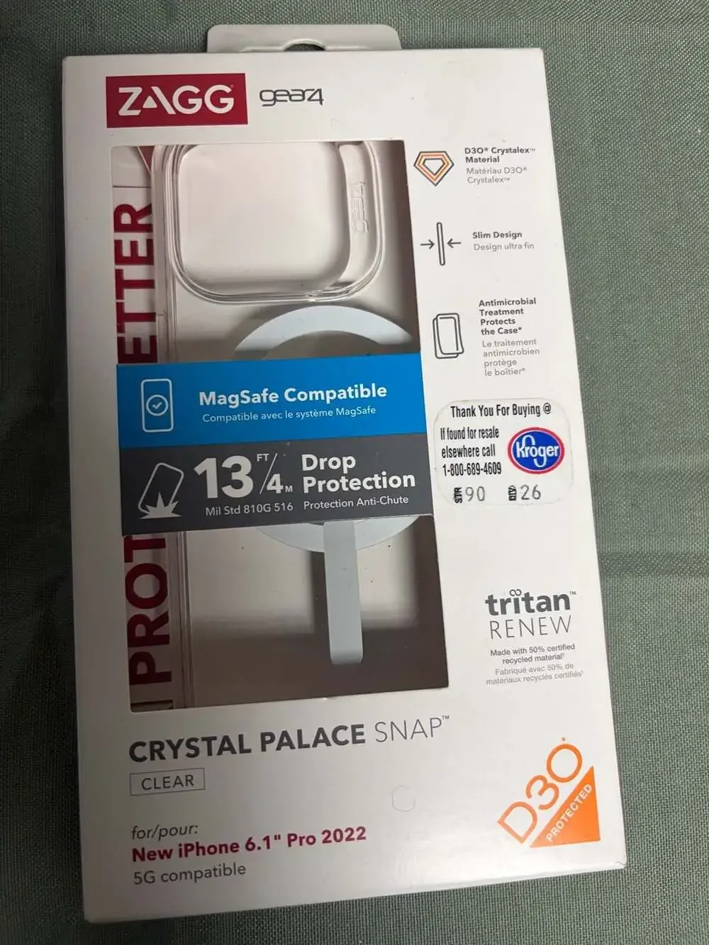 ZAGG Gear4 Crystal Palace Snap Clear Case for New iPhone 6.1